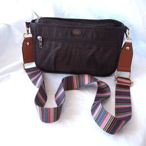 Lug Parasail Brown Cosmetic Case/Crossbody w/Strap,Travel